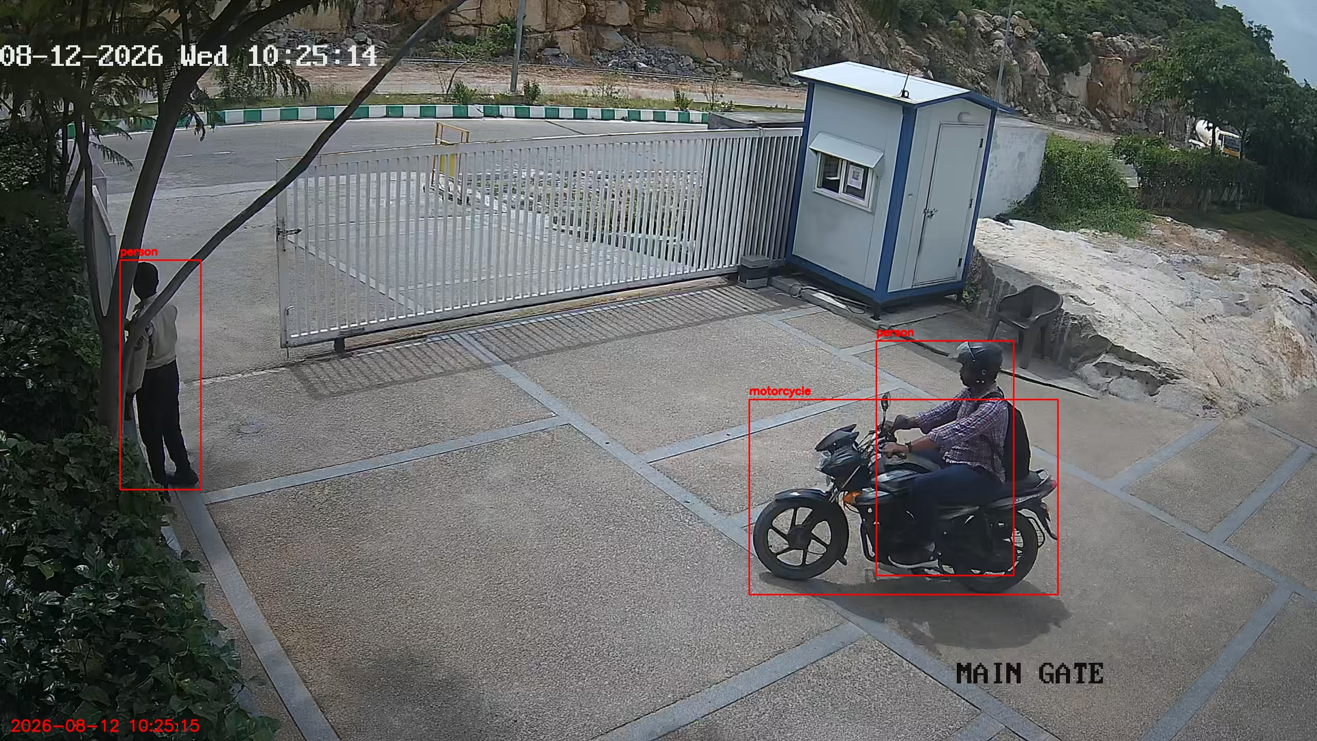 Main Gate CCTV vehicle monitoring